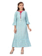 Aarika Girl's Cotton A-Line Maxi Dress (DMD-TC-2_Firozi_32)