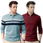 Noble Monk MenS Regular Fit Polo T Shirt |Full Sleeves |Collar Tshirts | Casual T-Shirt For Men