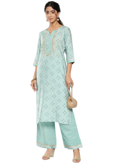 Libas Womens Printed Silk Straight Kurta For Women