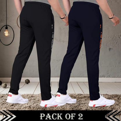 Tee Projekt Lycra Combo Soild & Zippered Pockets Style Regular Fit Track Pant for Men Jogger, Gym Wear, Yoga