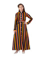 Aarika Girls Cotton Blend A-Line Ankle Length Dress (MD-A-22522_Yellow-Navy Blue