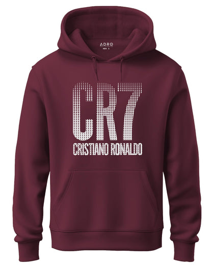 ADRO Men's Cotton Neck Hooded Sweatshirt (H20-M-CR07-MR_Maroon)