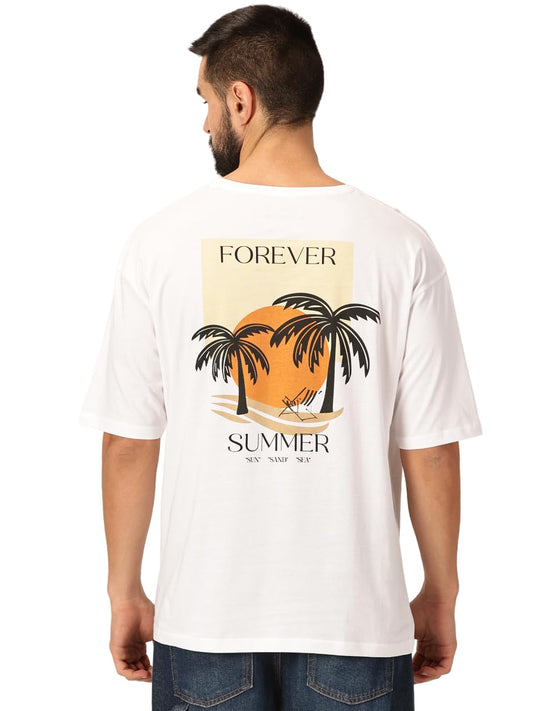 Thomas Scott Mens Oversized Fit T-Shirt (TSKOversized_White Forever