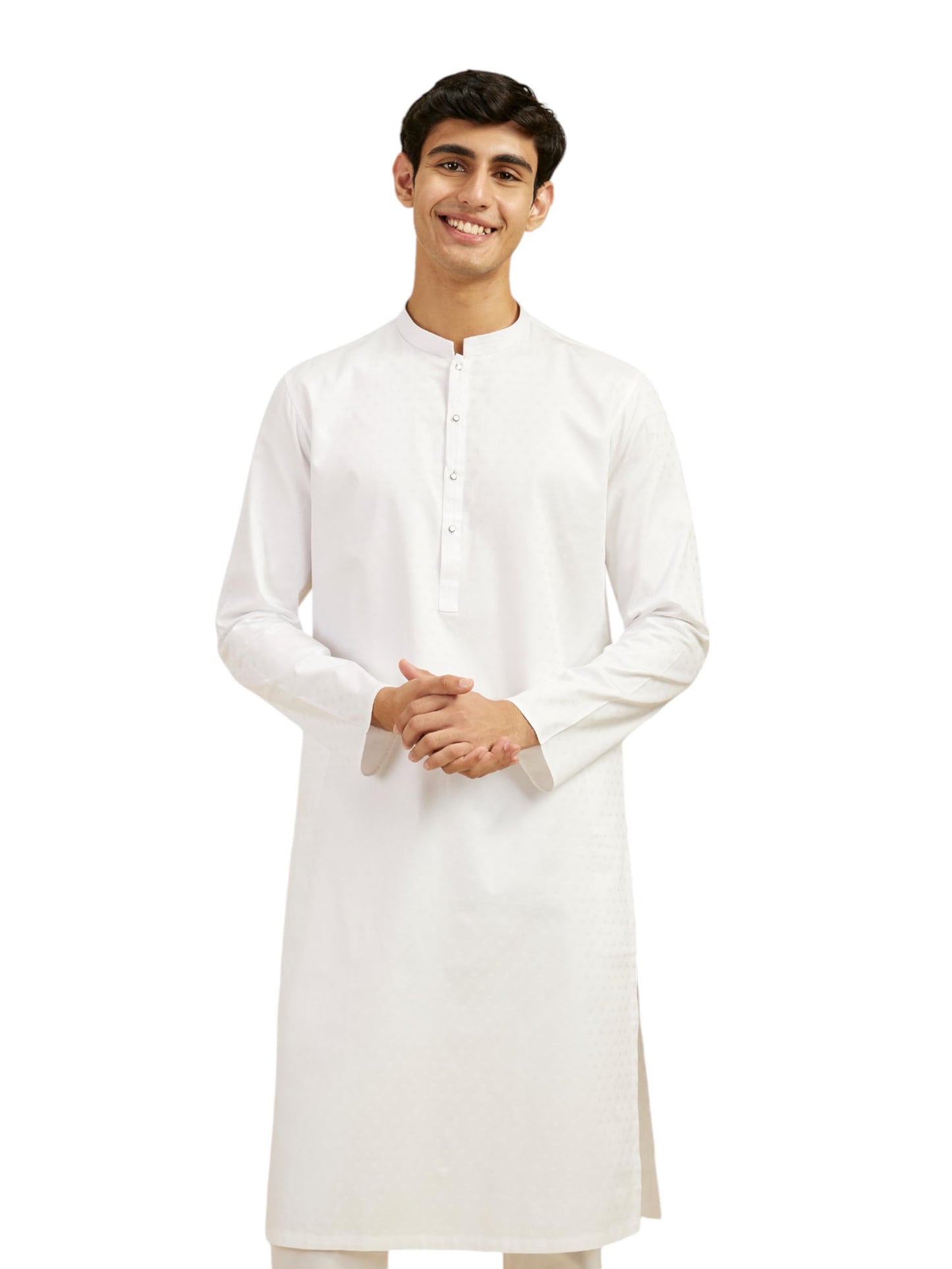 Diwas By Manyavar MenS Cotton Self Design Kurta (White,Xxxl)