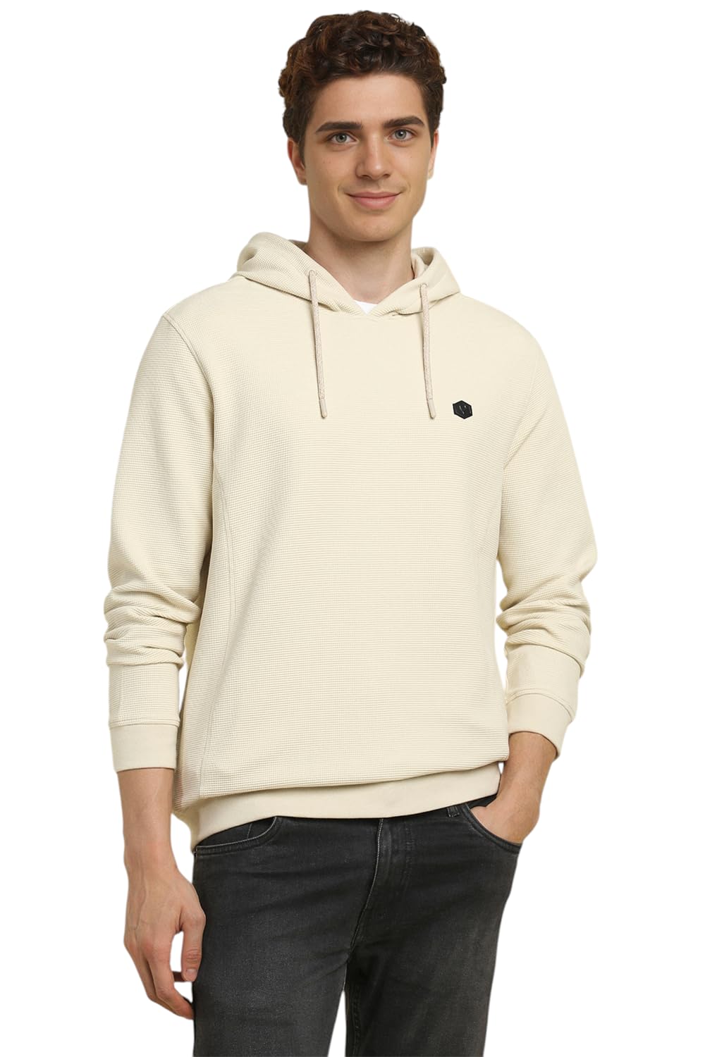 Allen Solly Men Regular Fit Casual Full Sleeve Hooded Hoodie