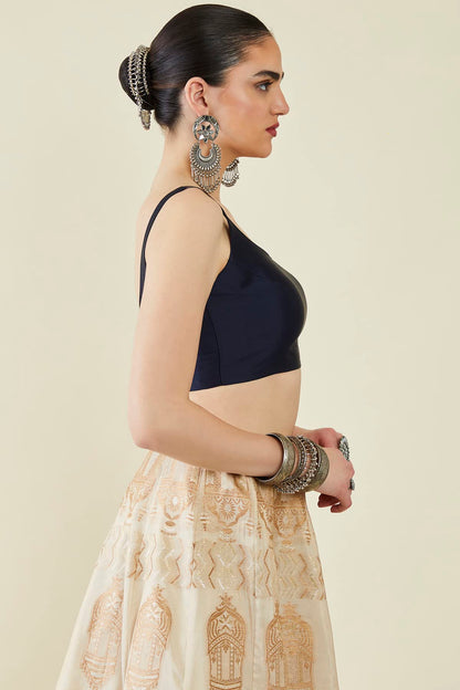 Soch Womens Taffeta Solid Sleeveless Regular Fit Blouse (BLHSSLD0051232)