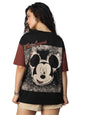 The Souled Store Mickey Mouse: Total Legend Women and Girls Short Sleeves Round Neck Graphic Printed Cotton Oversized Lightweigh