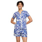 Nykd (Nys930 Printed Rayon Coords Night Suit For Women | Relaxed Fit V Neck Top With Non Slip Adjustable Waistband Shorts | Perf