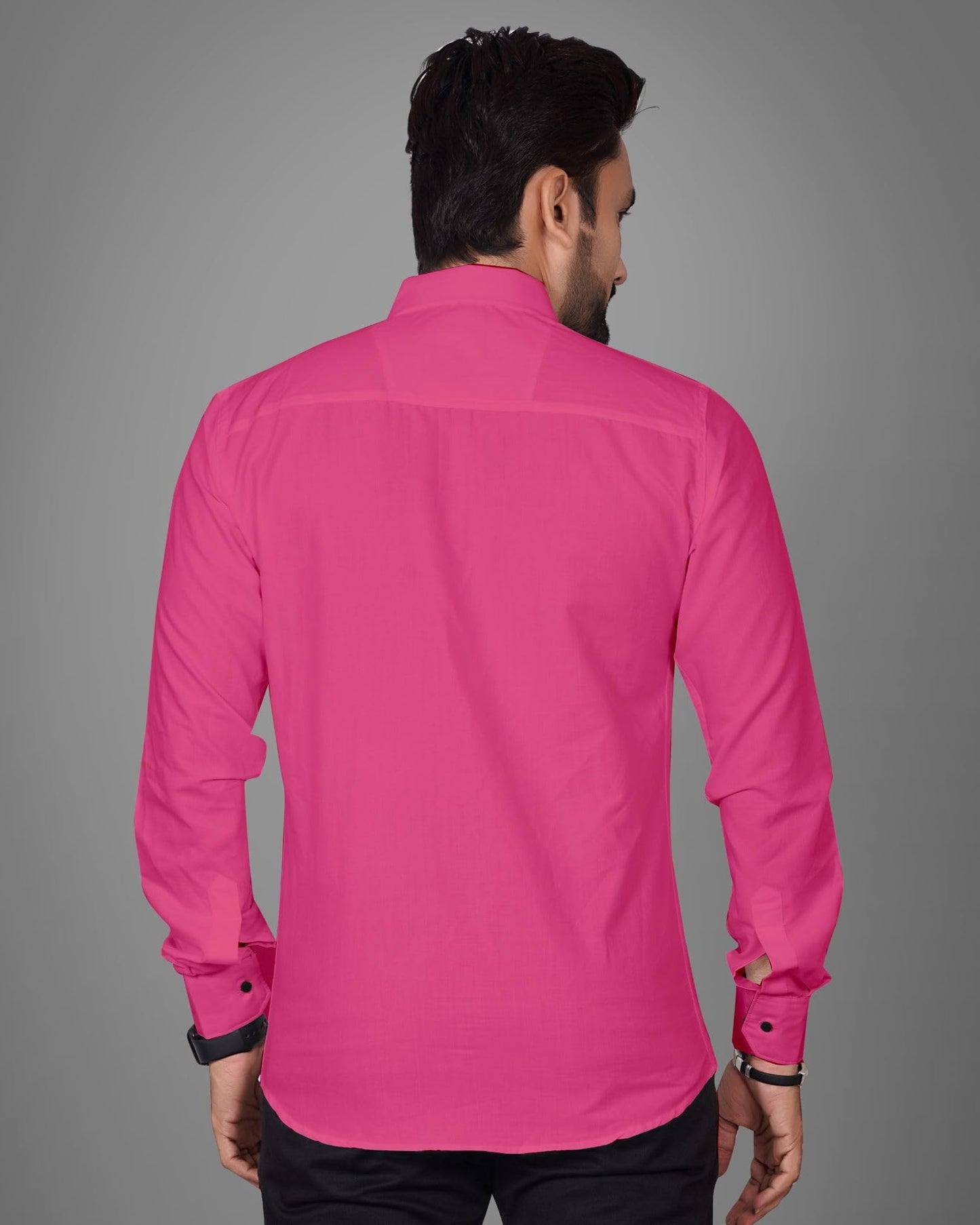 Besix MenS Rayon Blend Solid Shirt With Spread Collared Full Sleeve Button Closure Curved Hem Straight Length | Shirts For Men