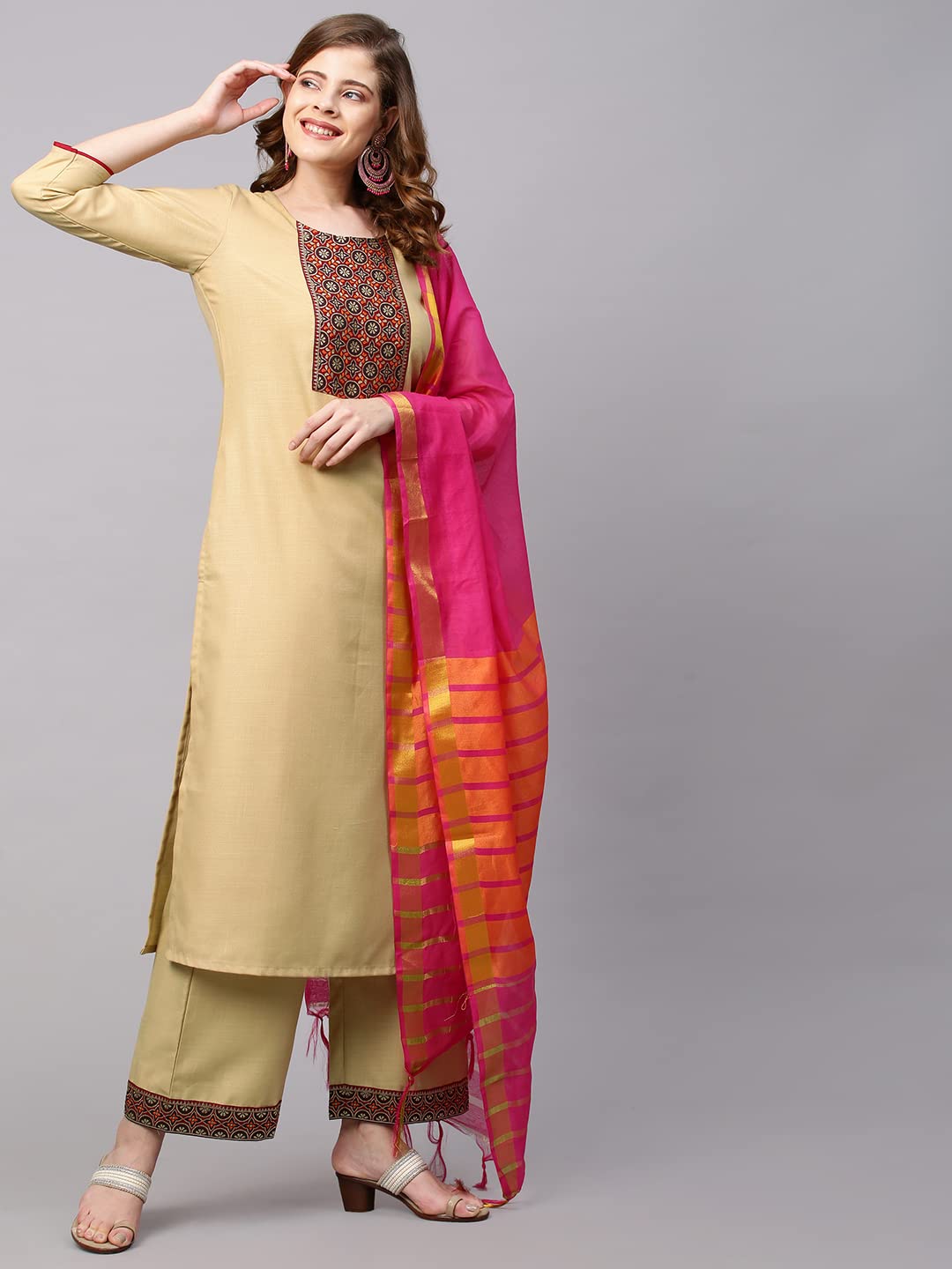 ANNI DESIGNER Womens Cotton Blend Regular Kurta