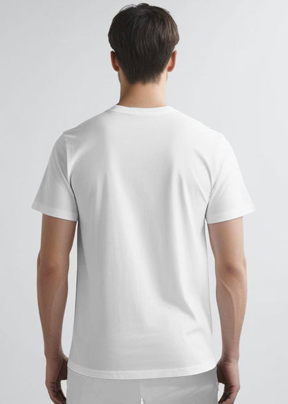 Peppyzone Mens Regular Fit T-Shirt (PZ-N-8372_White