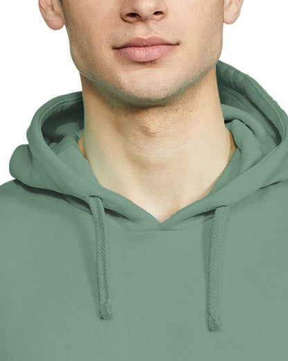 ADRO Men and Women's Cotton The Stronger Hooded Neck Sweatshirts (H20-M-SGR-PT_Pista)