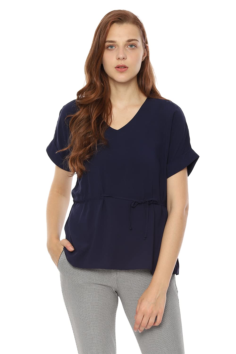 Allen Solly Women Regular Fit Solid Casual Half Sleeve Short Sleeve T-Shirt
