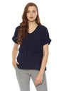 Allen Solly Women Regular Fit Solid Casual Half Sleeve Short Sleeve T-Shirt