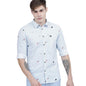 The Indian Garage Co Men Blue Striped Slim Fit Cotton Casual Shirt