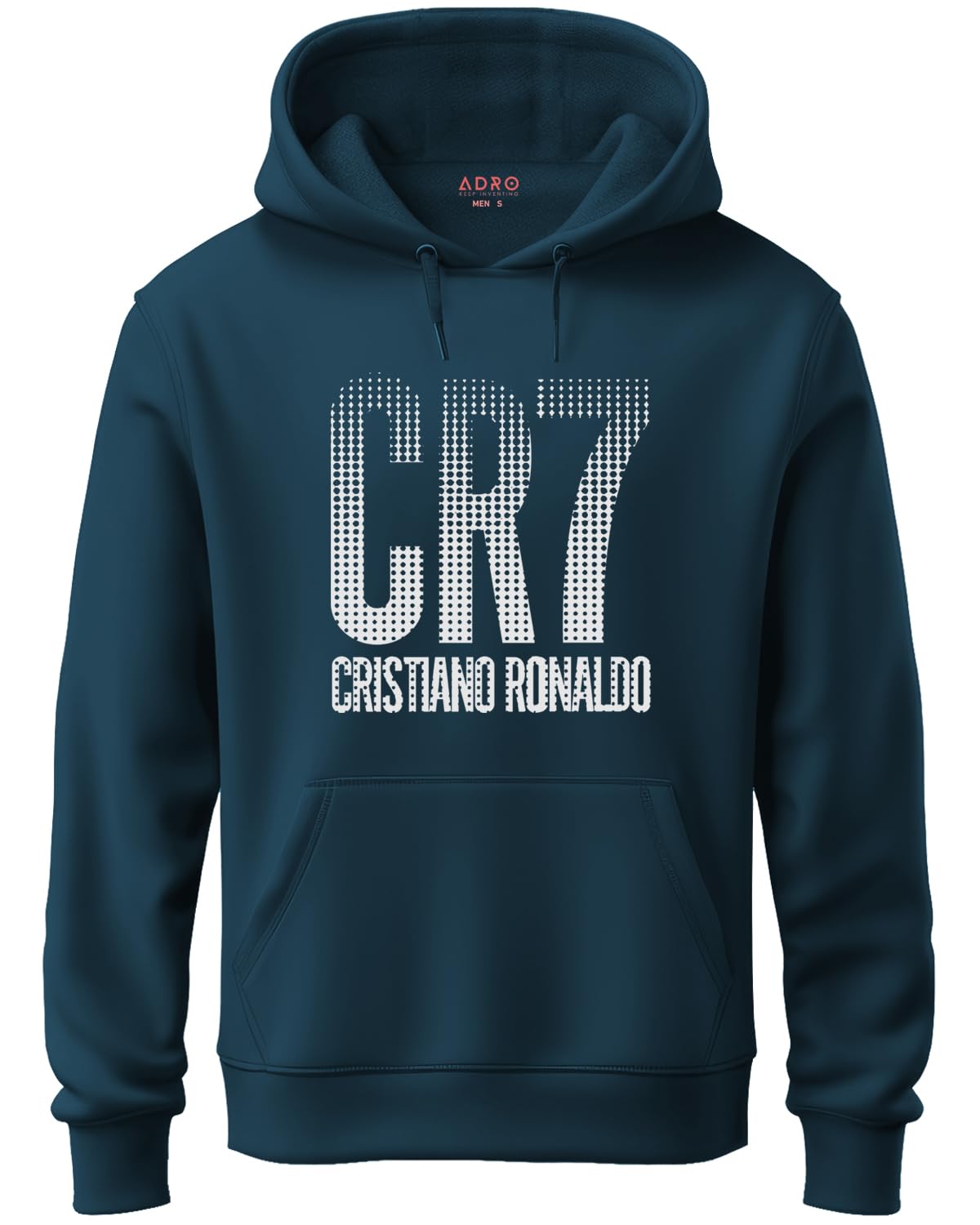 ADRO Men's Cotton Neck Hooded Sweatshirt (H20-M-CR07-SB_Teal)