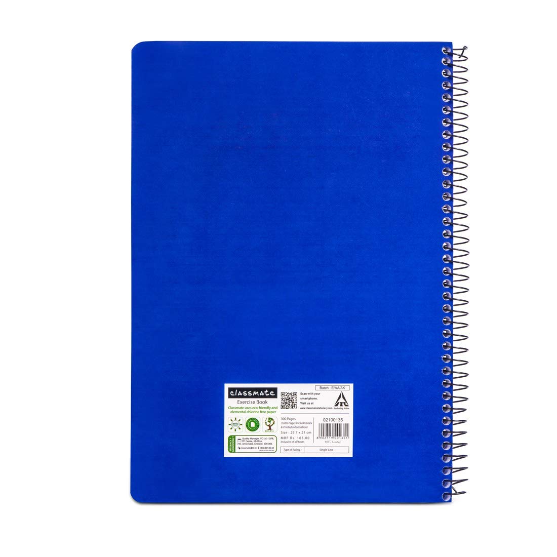 Classmate Pulse 6 Subject Notebook - 302 Pages | Single Line | Spiral Bound Notebook | Soft Cover