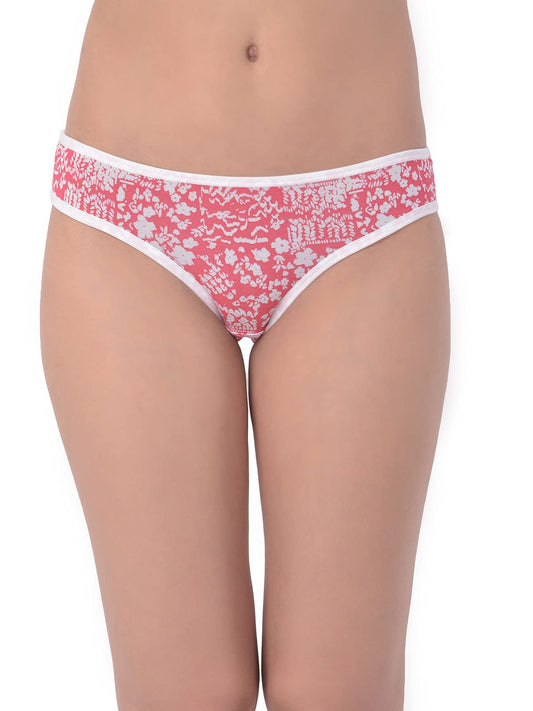 Clovia Womens Cotton Bikini Style Underwear (PN2519L04XL_Red_XL)