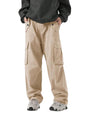 Greciilooks MenS Loose Low Rise Cargo Pants | Baggy 6 Pocket Lower Pant | Casual Cotton Pents | Formal Trousers Brown