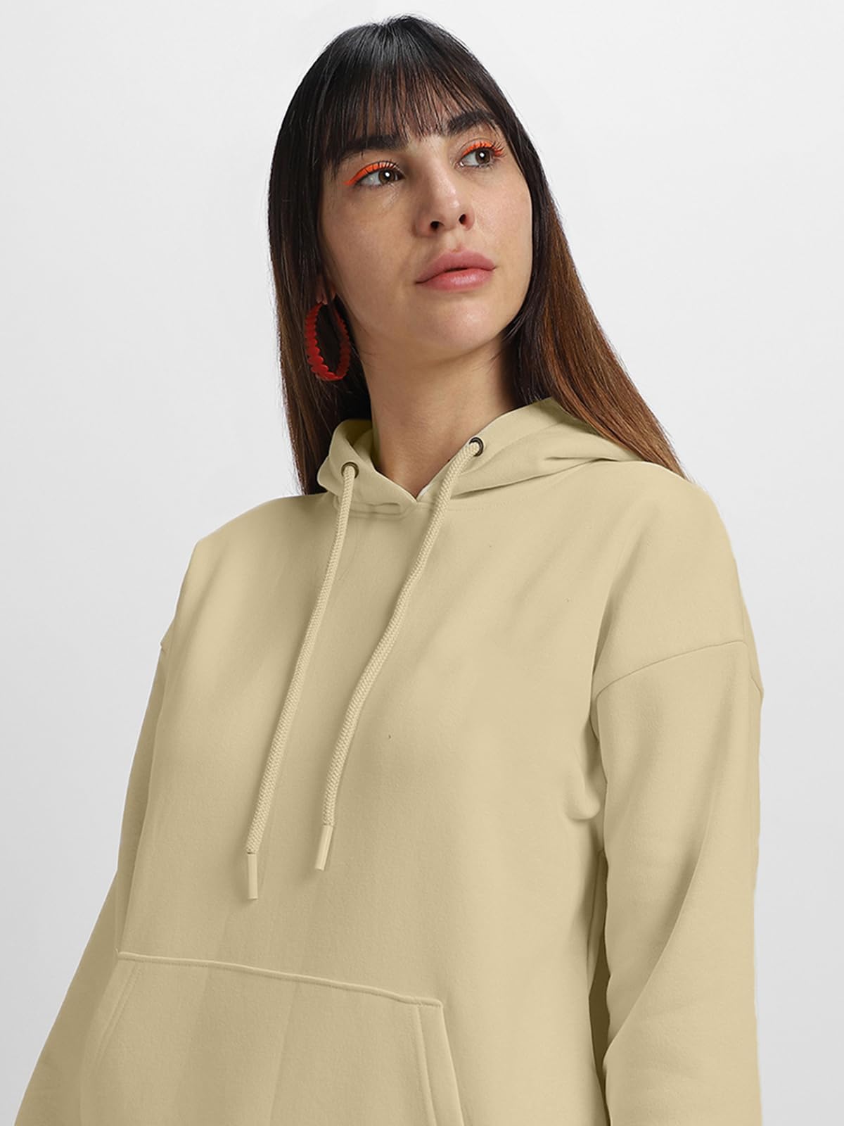 Juneberry Cotton Fleece Regular Fit Hooded Sweatshirt Lastest Back Graphic Printed Winter Hoodies For Women (W02_Brkrulstdy_Sybn