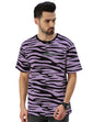 Veirdo Mens Oversized Zebra Printed Short Sleeve T-Shirt