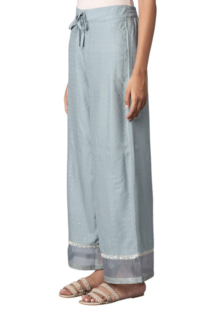 W for Woman W Strechable Parallel Pants for Women | Trousers for Women Blue