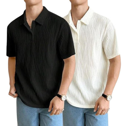 Leriya Fashion Cotton T-Shirt For Men  Soft Breathable Fabric | Regular Fit Half Sleeve Collar Tee For Summer Casual Wear (Avail