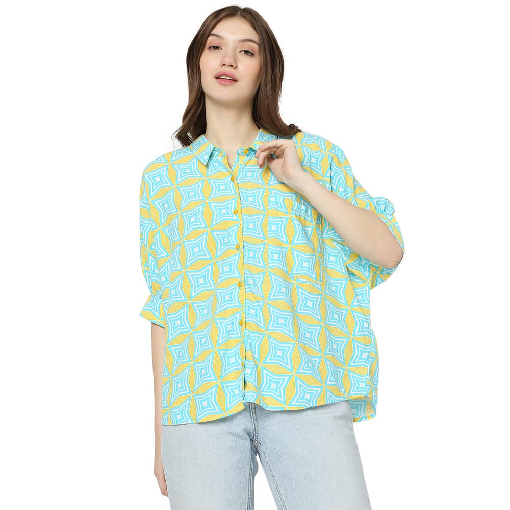 Vero Moda Straight Fit Shirt (299149101_Lemon Chrome_M)