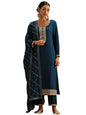Libas WomenS Silk Blend Kurta Sets (38093O_Teal
