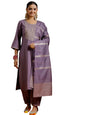 Libas WomenS Silk Blend Kurta Sets (35648_Purple