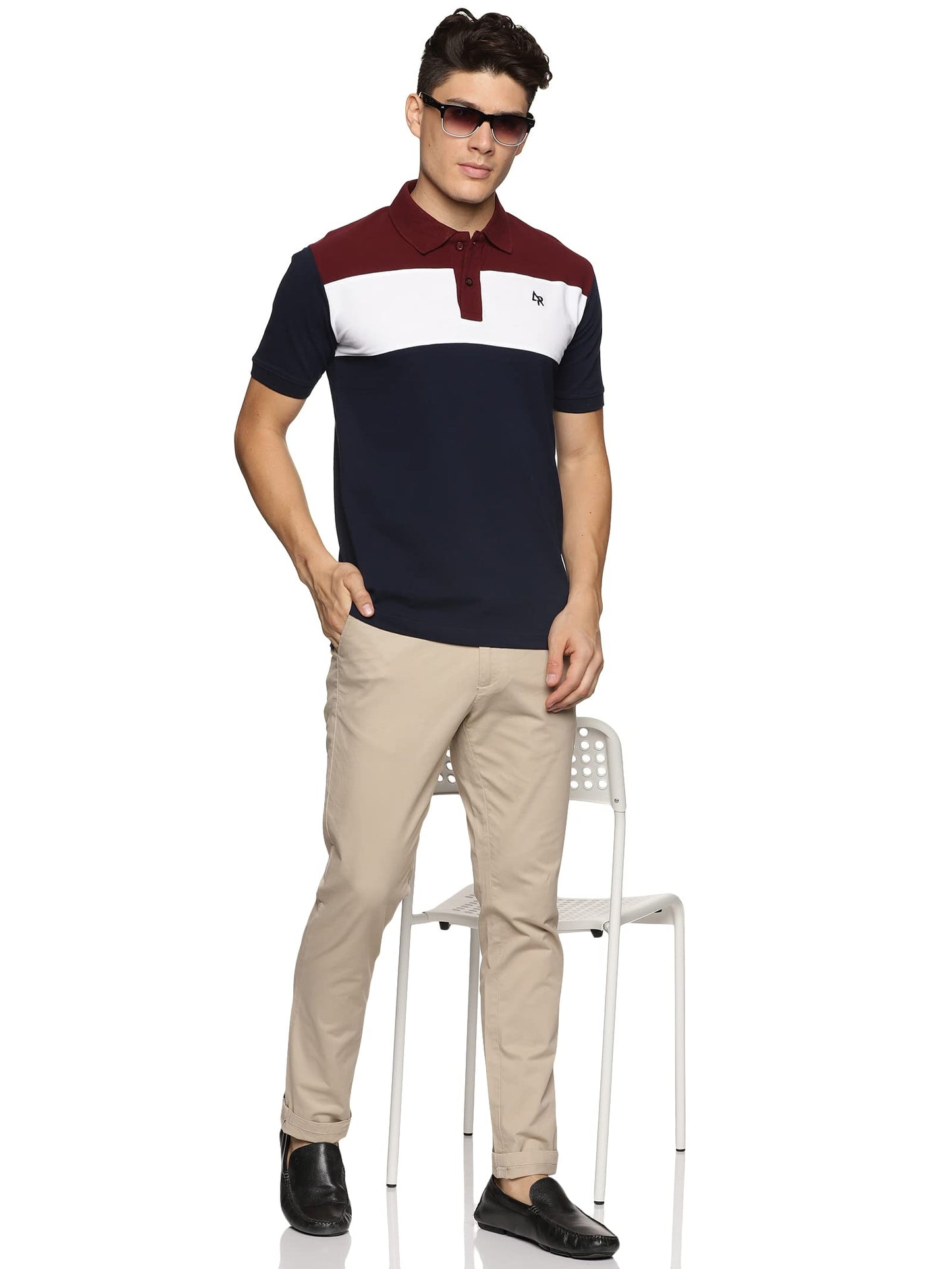 ADRO Men's Premium Cotton Polo T-Shirt (PN23-S4-MRWHNB-MR_Maroon)