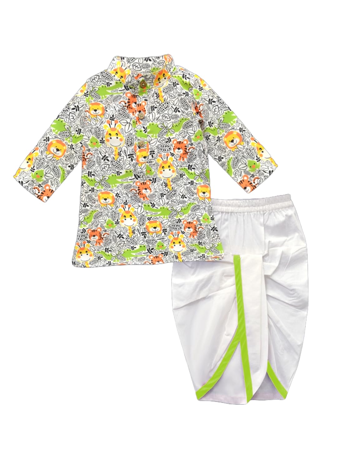 A.T.U.N. (ALL THINGS UBER NICE) Jungle Print Kurta & Dhoti Set