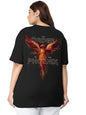 Bewakoof X Official Harry Potter Merchandise Womens Order of The Phoenix Graphic Printed Cotton Jersey Plus Size T-Shirt - Over