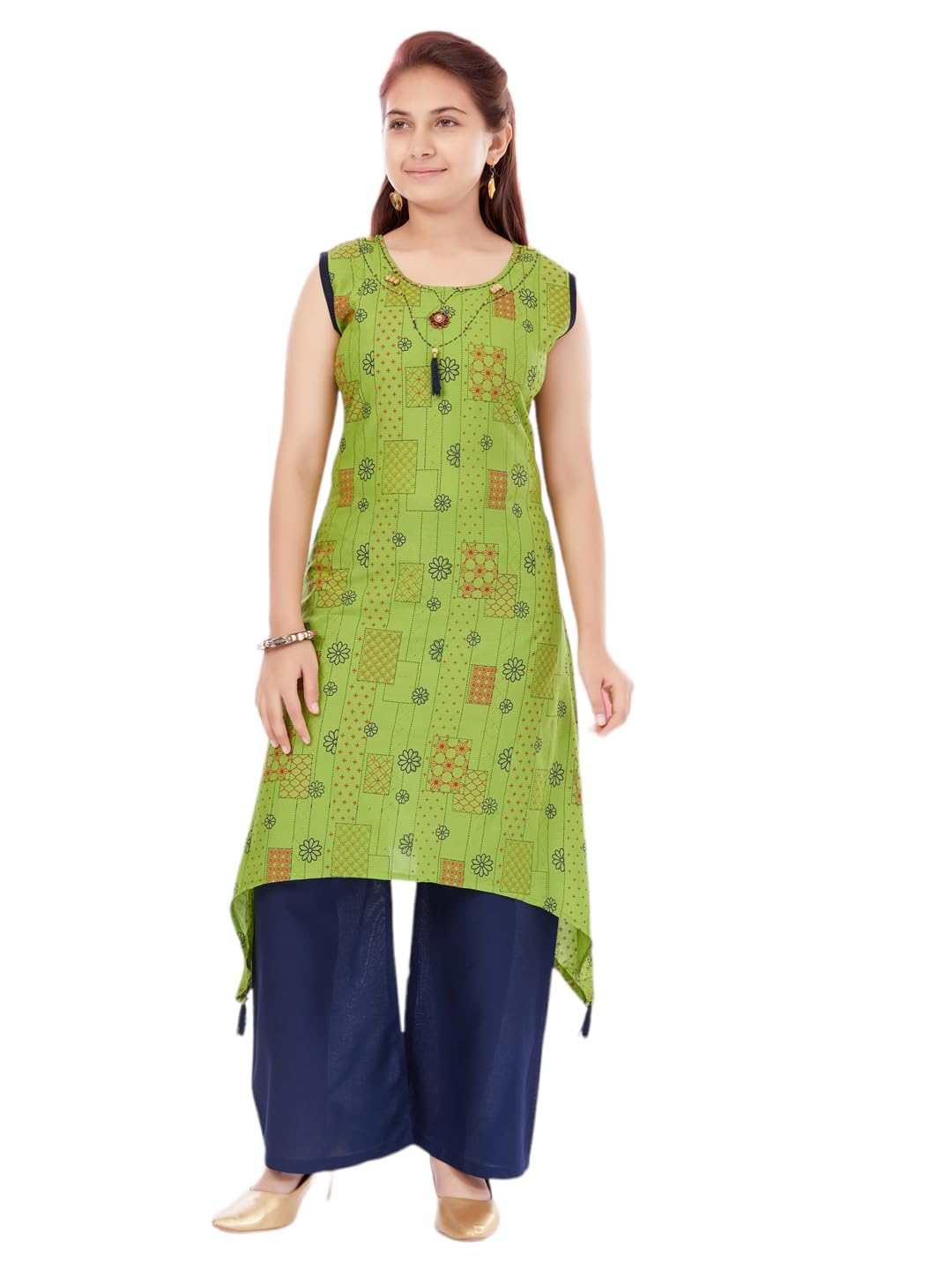 Aarika Girls Green Kurti (SP-KURTI-AP-3234-GREEN-32)