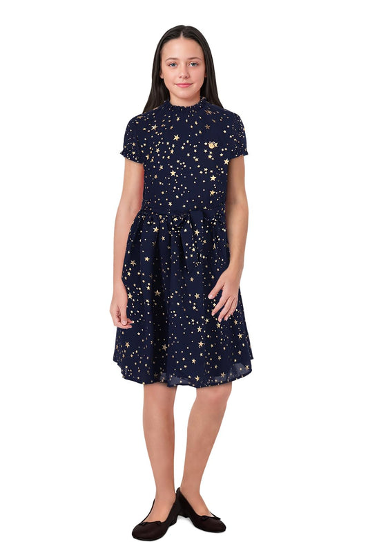 Allen Solly Girls Regular Fit Printed Casual Dress