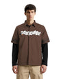 The Indian Garage Co Mens Boxy Cutaway Collar Long Sleeves Character Street Shirt