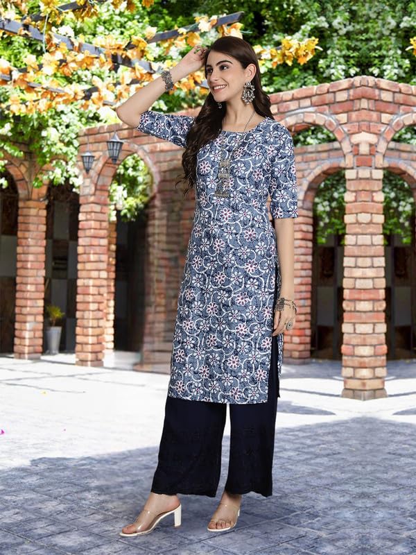 Pinkmint Crepe Printed Kurti For Womens College Wear Kurti Festival Wear Kurti For Women (Pack Of 5)