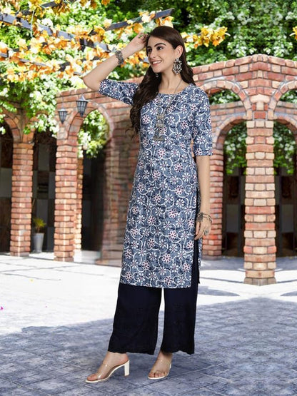 Pinkmint Crepe Printed Kurti For Womens College Wear Kurti Festival Wear Kurti For Women (Pack Of 5)