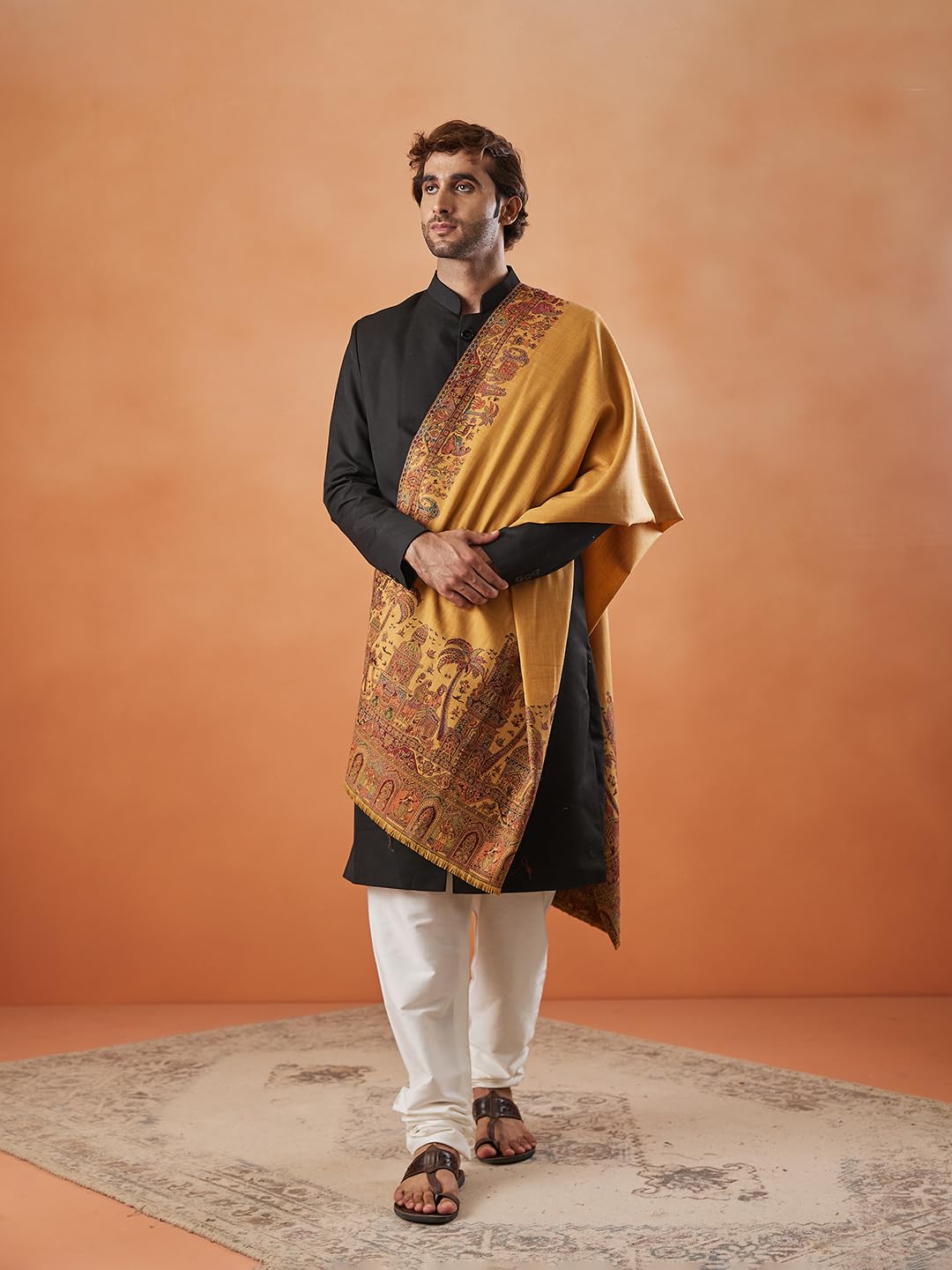 Pashmoda Men Rajwada Kaani Shawl (Size: 101x203 Cm)