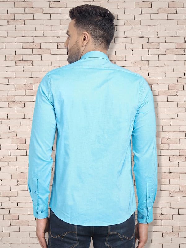 Tee Projekt Cotton Spread Collar Long Sleeve Shirt for Men Formal Shirt Casual Men Shirt