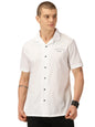 Thomas Scott Classic Slim Fit Cuban Collar Casual Shirt White