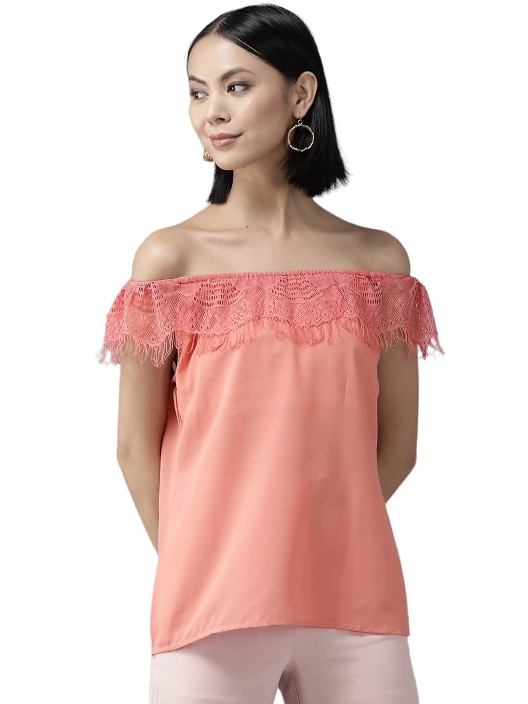Aarika Womens Regular Fit Shirt (TP-W-M-12093_Pink XL)