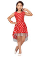 Aarika Girl's Cotton Blend A-Line 4-5 Years Dress (NV-DR-21907_Red