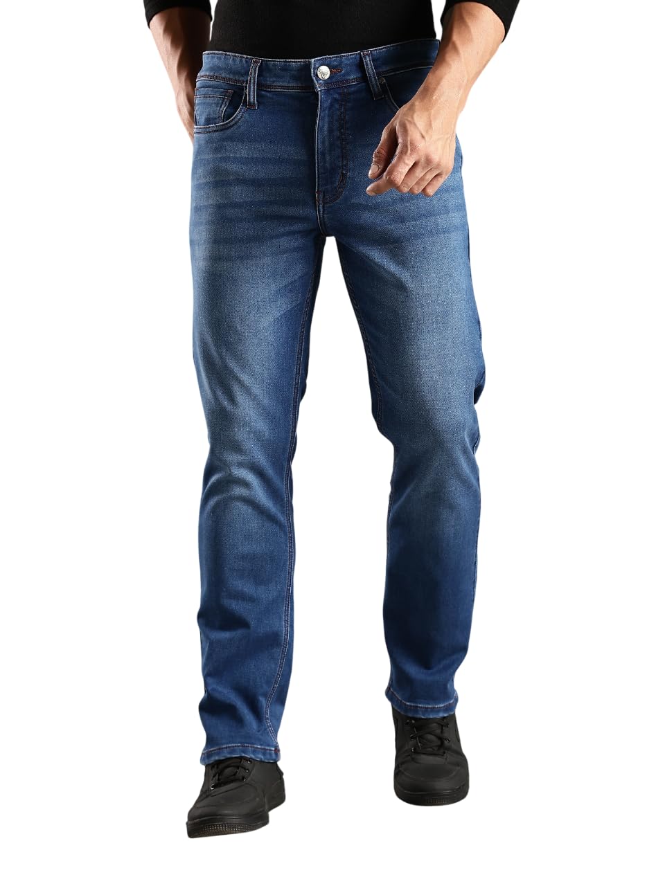 Thomas Scott Mens | Mild Fade | Stright Fit | Denim | Regular Wear | Stretchable | Casual Jeans for Men
