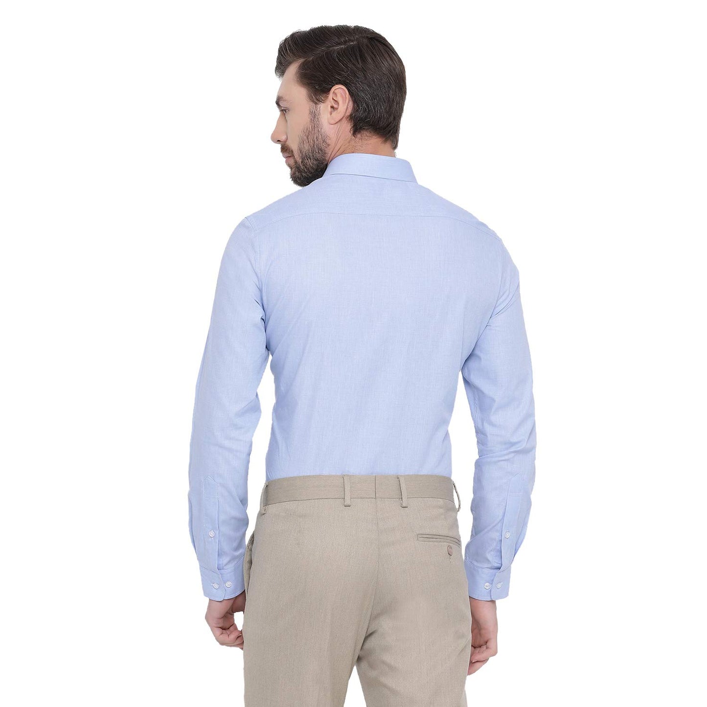 Turtle Men Cotton Slim Fit Formal Shirts Sky Blue