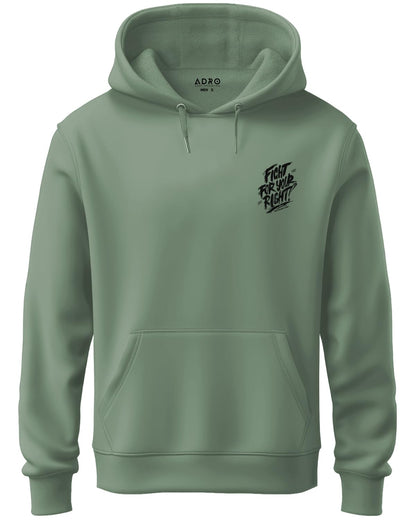 ADRO Mens Fight for Your Right Backside Printed Hoodies in Premium Cotton Fleece 340 GSM (H23-M-FGT-PT)