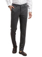 Turtle Men Knitted Dobby Print Ultra Slim Fit Charcoal Party Trouser