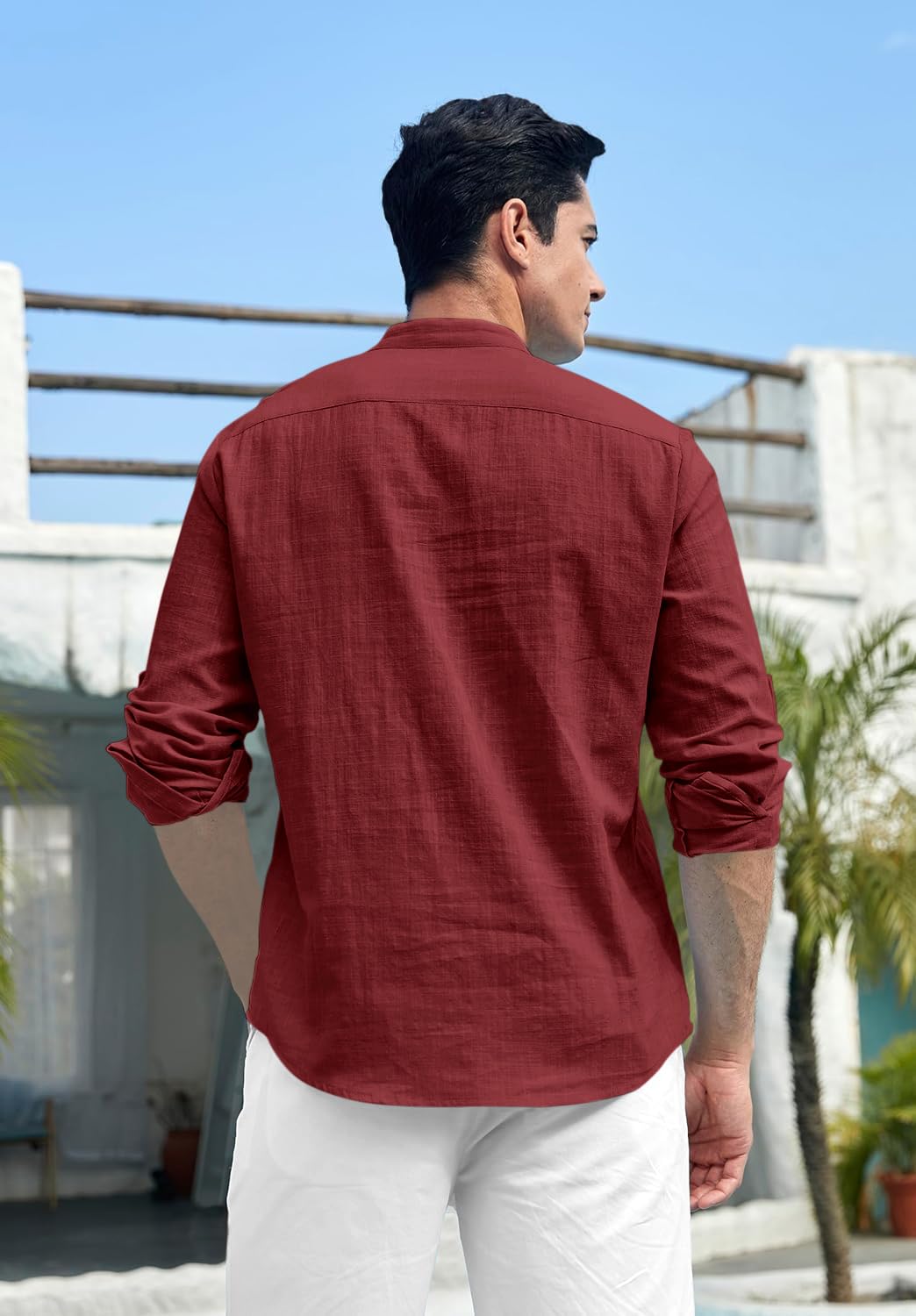 ROYALSCOUT Mens Cotton Blend Full Sleeve Short Kurta Perfect for Traditional Gatherings, Casual Outings, or Everyday Ethnic Wea
