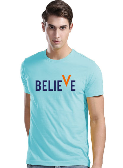 ADRO Men's Believe Design Printed T-Shirt (L)