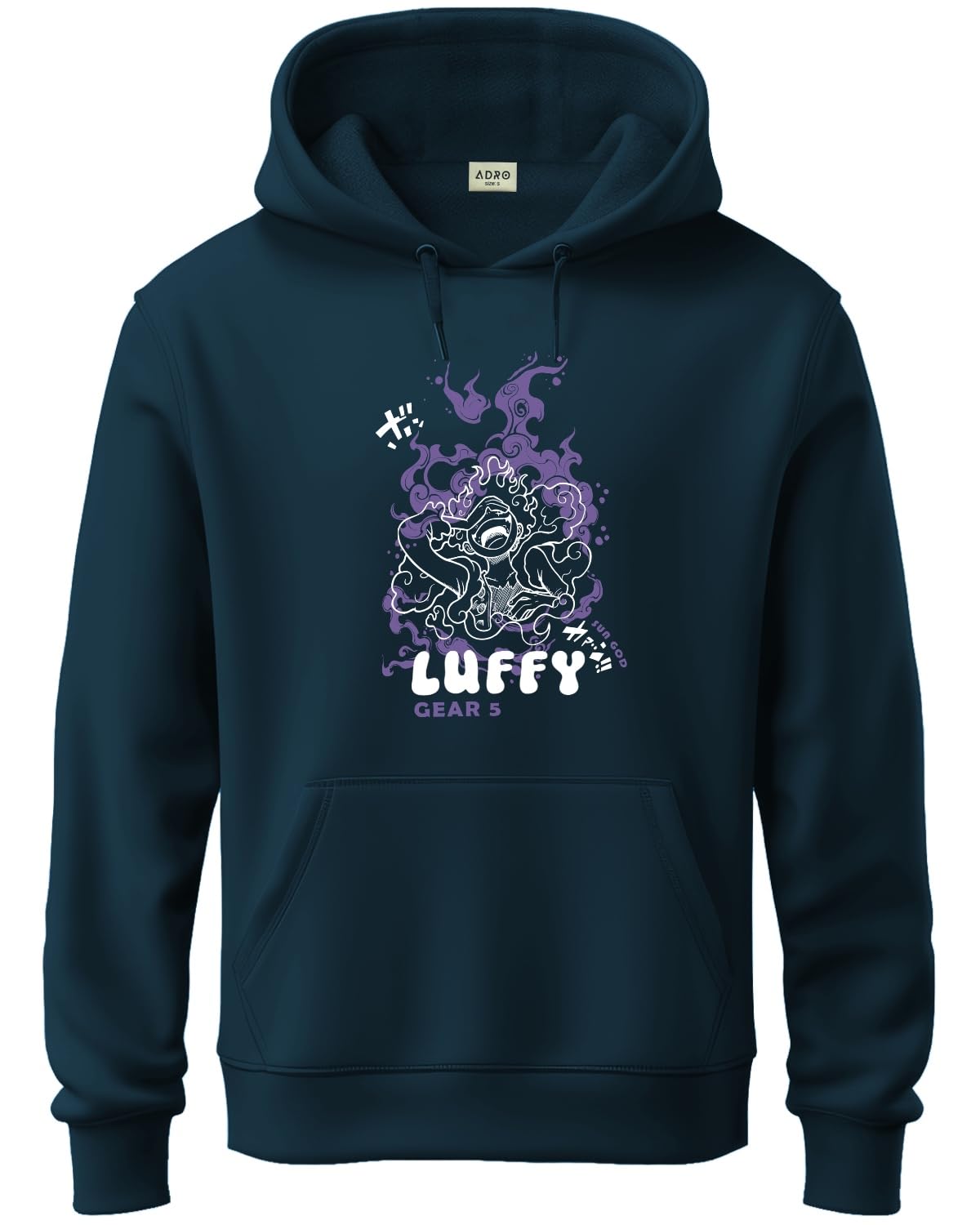 ADRO Hoodies for Men | Printed Hoodie for Men | Cotton Hoodie | Luffy Hoodie Gear 5 | Sweatshirt for Men | Anime Hoodie | H24-LU